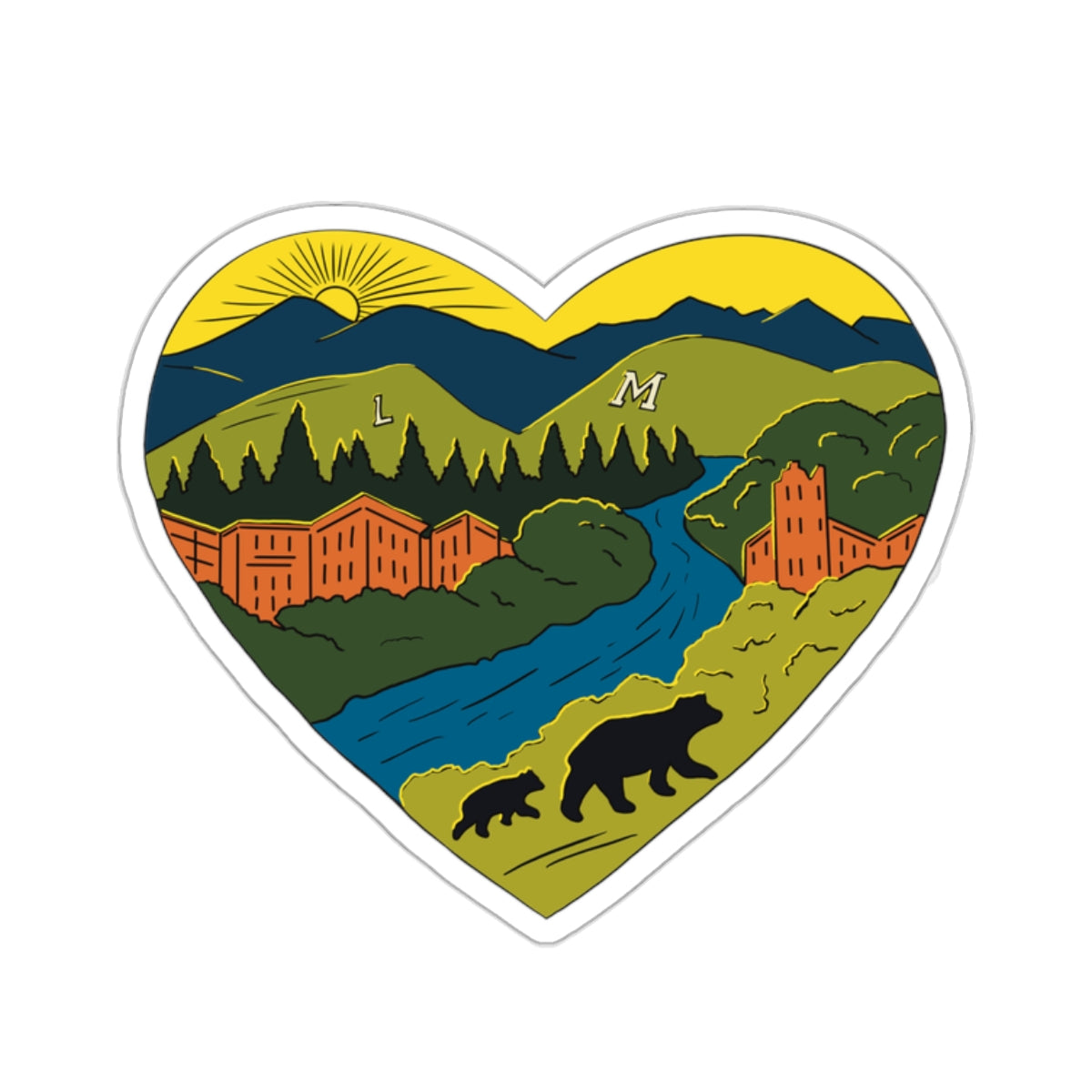 3x3 Missoula I Love You Sticker