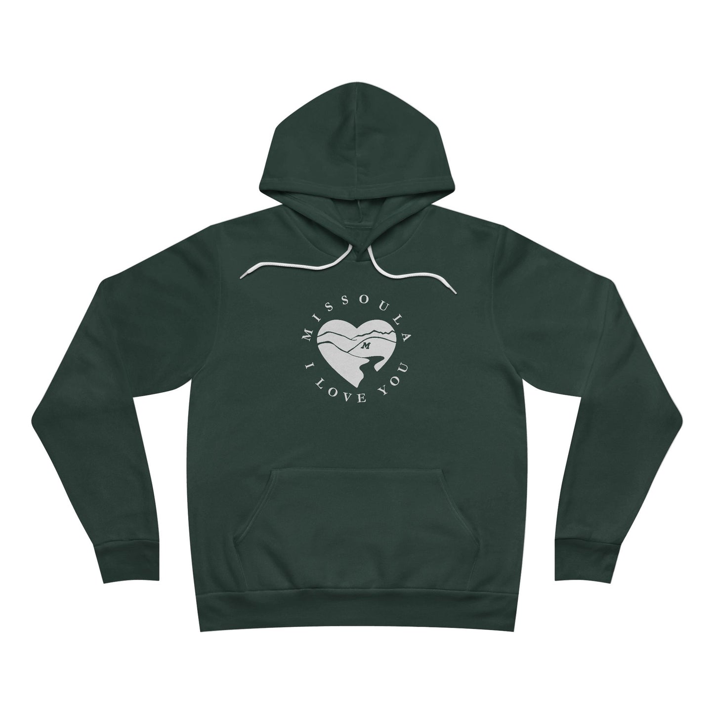 Unisex Sponge Fleece Pullover Hoodie - Missoula I Love You