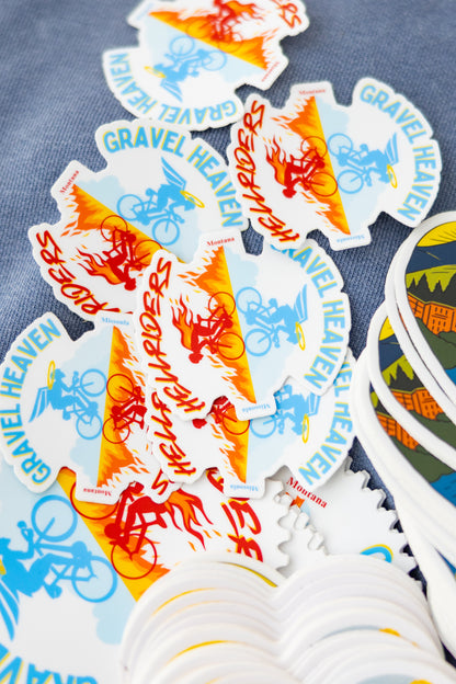 Missoula Cycling Stickers – Hellriders & Gravel Heaven Edition