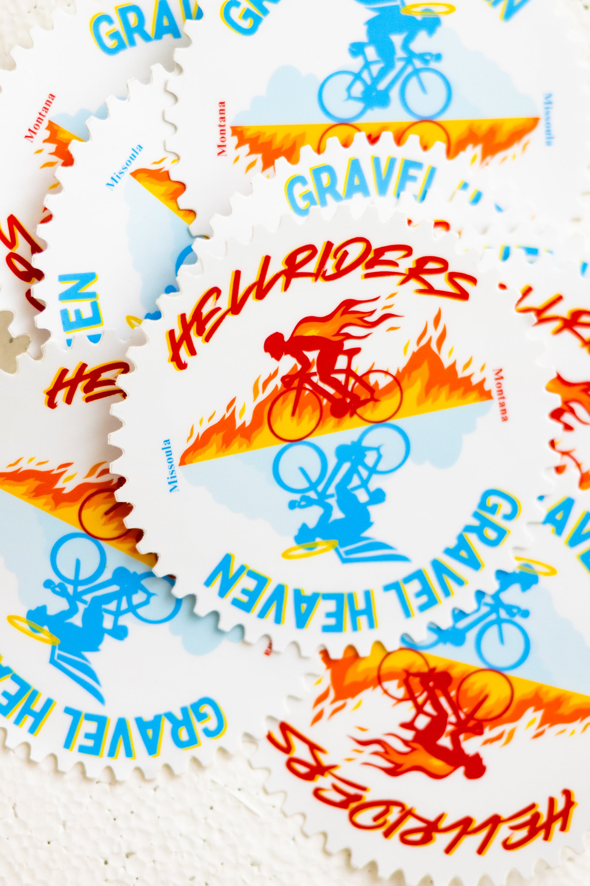 gravel bike decals Missoula Cycling Stickers – Hellriders & Gravel Heaven Edition – MISSOULA, I LOVE YOU