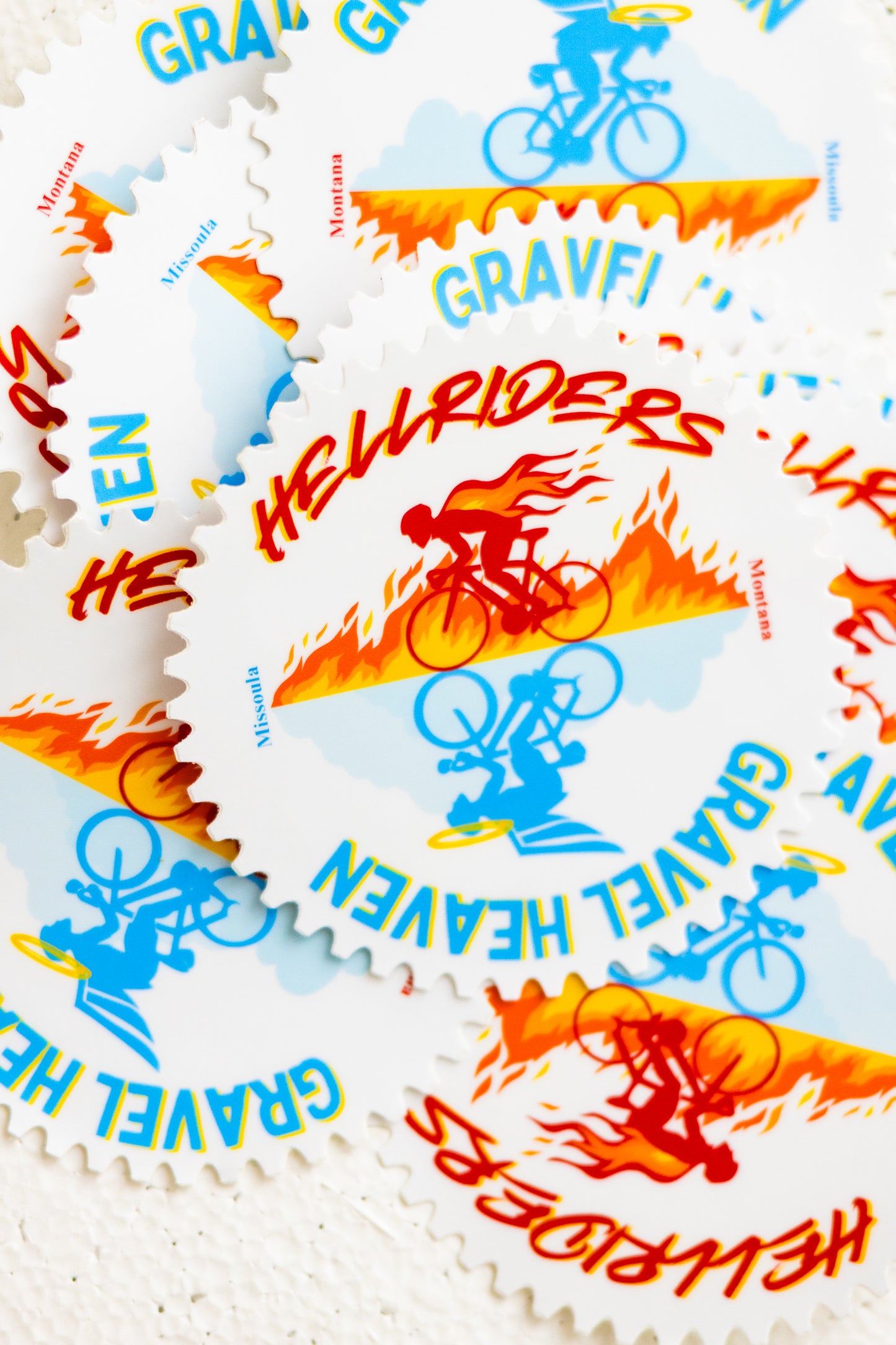 Missoula Cycling Stickers – Hellriders & Gravel Heaven Edition