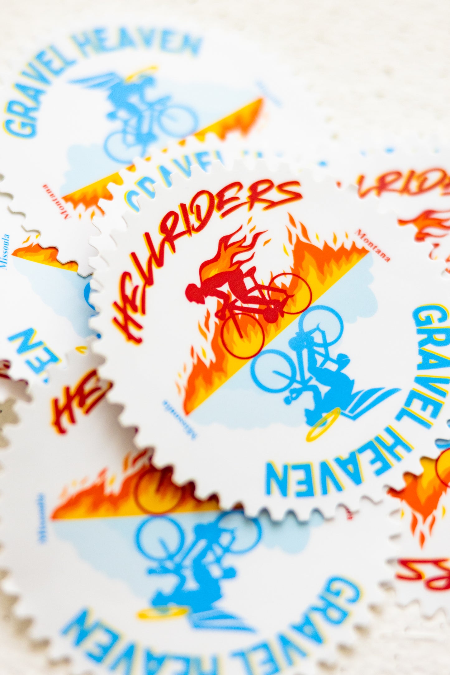Missoula Cycling Stickers – Hellriders & Gravel Heaven Edition