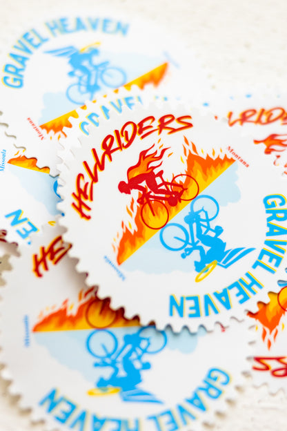 Missoula Cycling Stickers – Hellriders & Gravel Heaven Edition