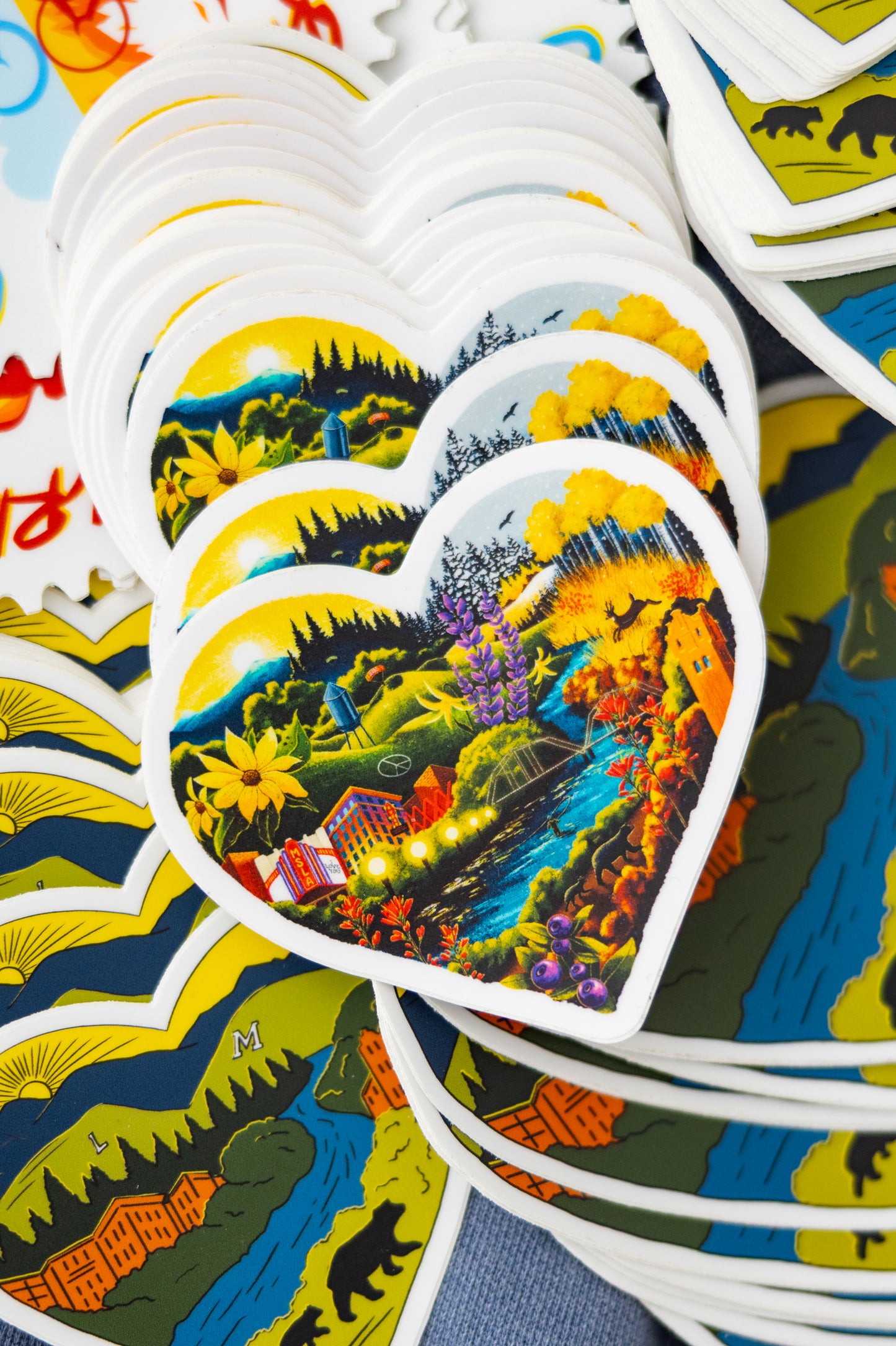 3x3 Detailed Artistic Missoula I Love You Sticker