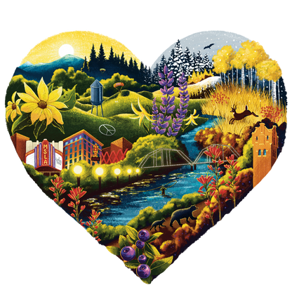 3x3 Detailed Artistic Missoula I Love You Sticker