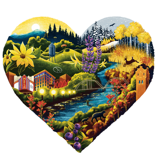 3x3 Detailed Artistic Missoula I Love You Sticker